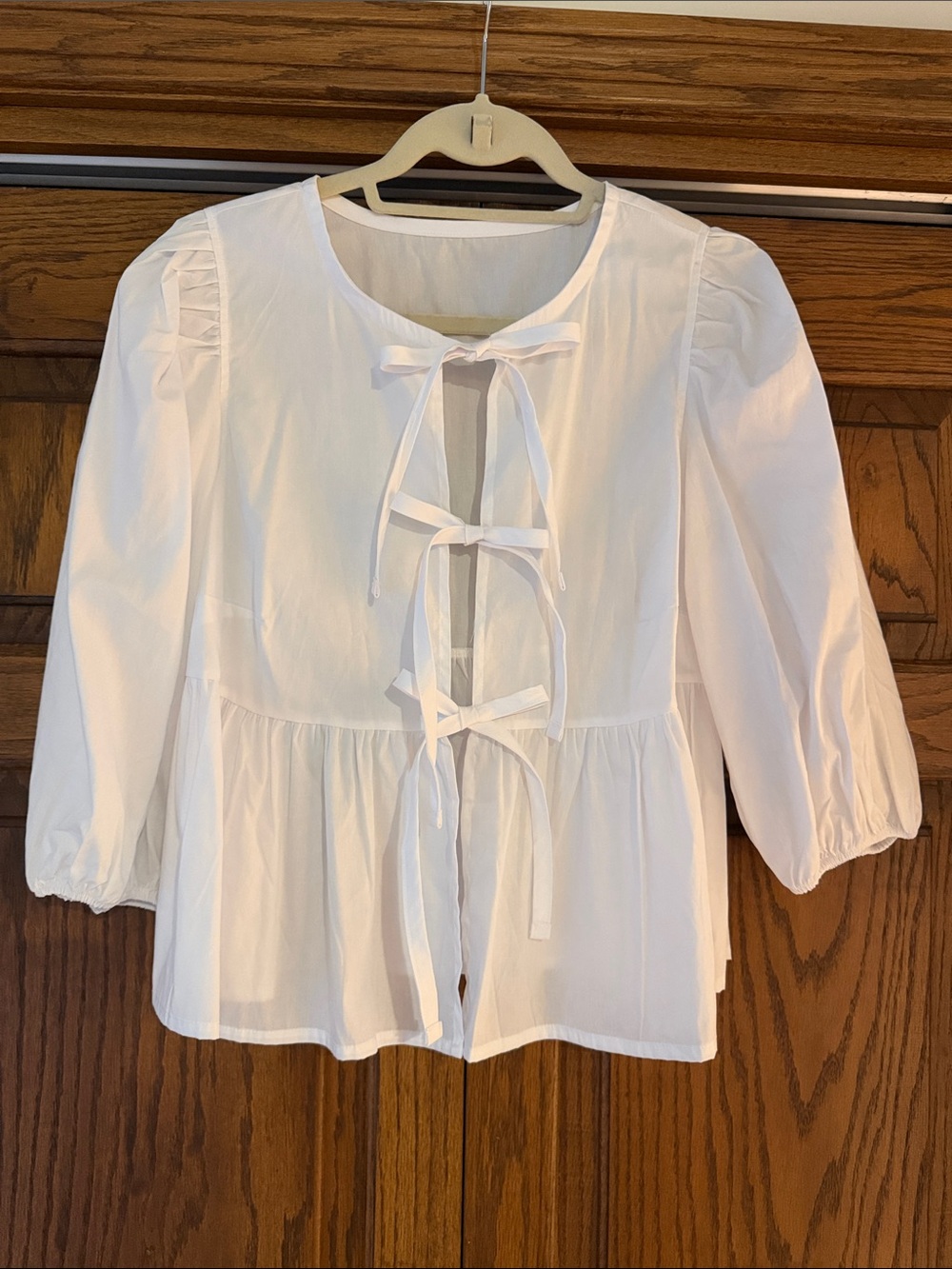 Amazon Cotton Tie-Front Blouse